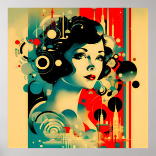 Trendy Vintage Retro Style Poster