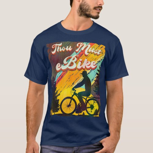 Trendy Vintage Thou Must eBike T_Shirt