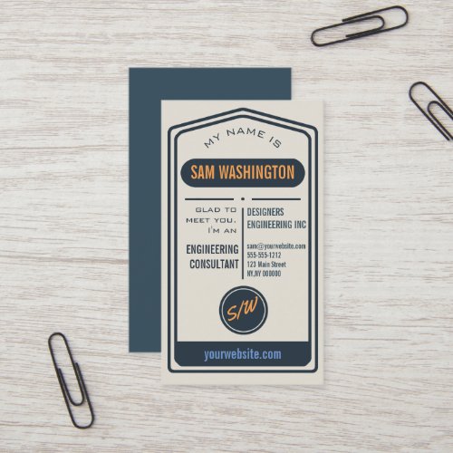 Trendy Vintage Typography Custom Template Business Business Card