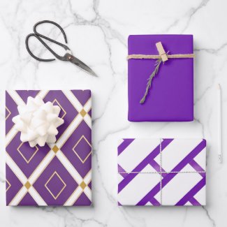 Trendy Violet Purple Dynamic Patterned   