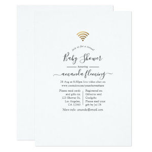 Trendy Virtual Shower Invitation