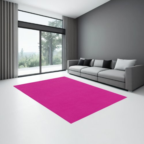Trendy Viva Magenta Pink Solid Color Modern Rug