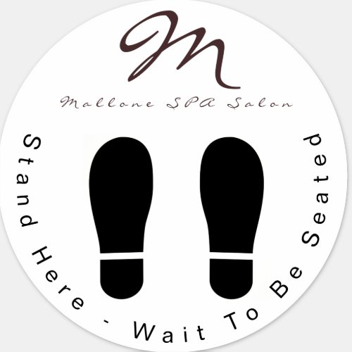 Trendy Wait To Be Seated SPA _ Salon Floor sticker