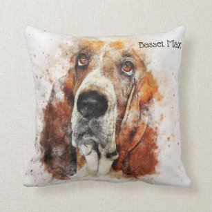 Basset Hound Decorative Throw Pillows Zazzle