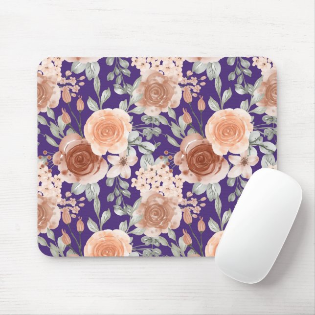  Trendy Watercolor Flowers Mouse Pad (With Mouse)