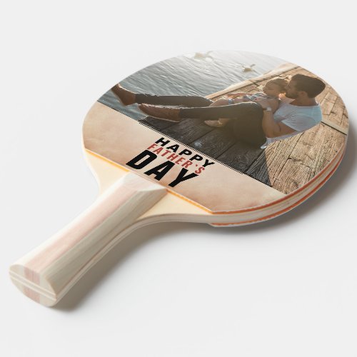 Trendy Watercolor Happy Fathers Day Photo Ping Pong Paddle