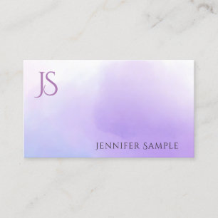 Trendy Watercolor Monogram Simple Modern Template Business Card
