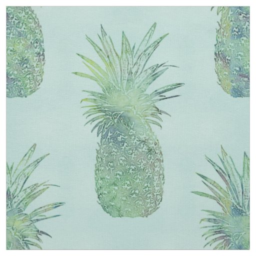 Trendy Watercolor Pineapple Pattern Fabric