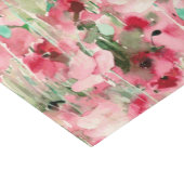 Trendy Watercolor Red and Pink Vintage Floral Tissue Paper (Corner)