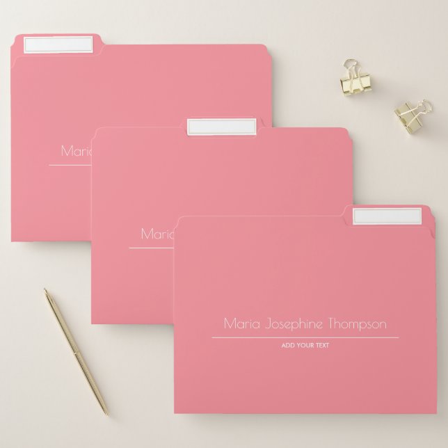Trendy - Watermelon Pink  Customizable File Folder (Set)