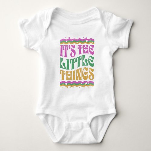 Trendy Wavy Text Inspirational Affirmation Boho Baby Bodysuit