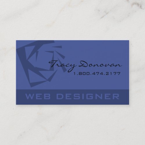 Trendy Web Designer Quartz template  periwinkle Business Card