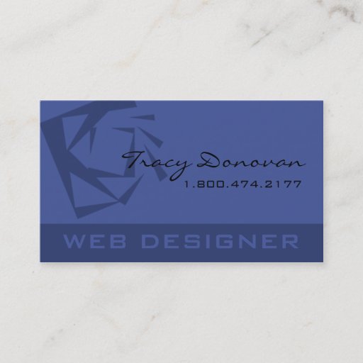 Customizable Trendy Web Designer "Quartz" template | periwinkle Business Card Template