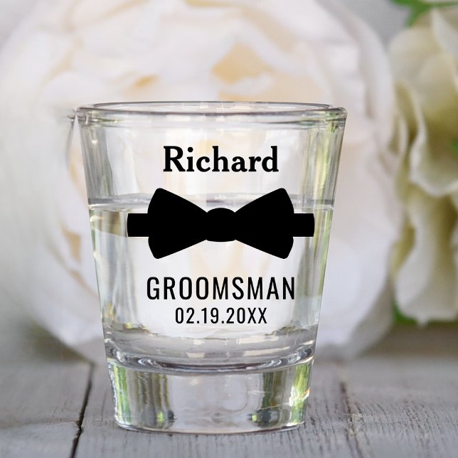 Trendy Wedding Bachelor Party Favors Groomsman Shot Glass (Creator Uploaded)