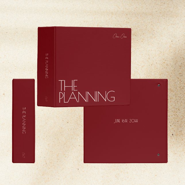 Trendy Wedding Planning Binder | Cherry Red (Creator Uploaded)