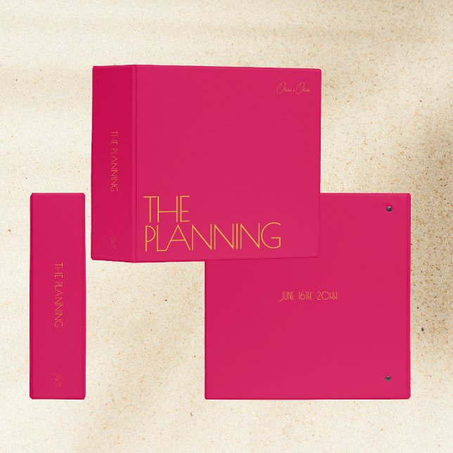 Trendy Wedding Planning Binder | Raspberry (Creator Uploaded)