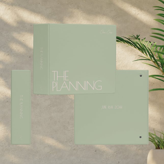 Trendy Wedding Planning Binder | Sage (Creator Uploaded)