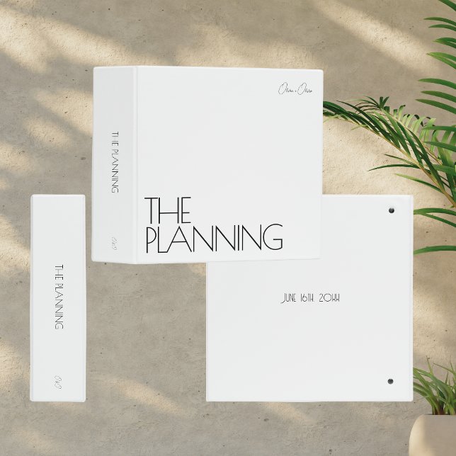 Trendy Wedding Planning Binder | White (Creator Uploaded)