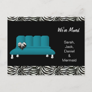 trendy we've moved postcard