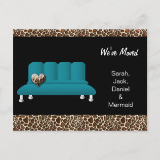 trendy we've moved postcard