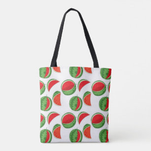 Trendy Whimsical Watermelon pattern Tote Bag