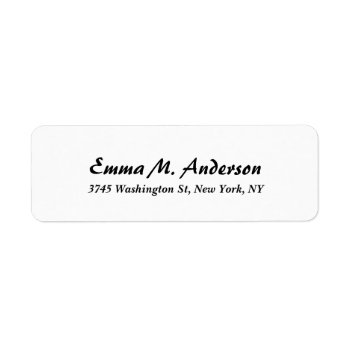 Trendy White Classical Professional Elegant Script Label by made_in_atlantis at Zazzle