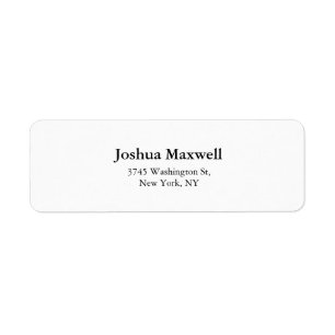 Trendy White Color Plain Elegant Stylish Label