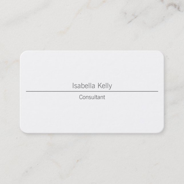 Trendy White Creative Professional Stylish Business Card (Front)