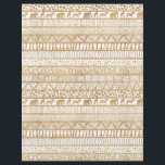 Trendy White Gold Tribal African Pattern Letterhead<br><div class="desc">Stylish, trendy gold hand drawn geometric, tribal, Aztec, safari, jungle wild animal artwork, modern African tribal art print, composed with stripes, dots, elephants, zebras, giraffes, wild animals silhouettes, chevron, zigzag, circles and golden yellow gradient overlay blending trendy colors over a simple white color. This beautiful, stylish tribal, wild animal hand...</div>