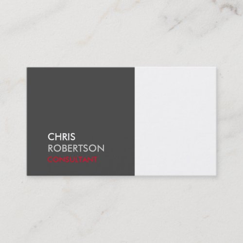 Trendy White Grey Attractive Business Card