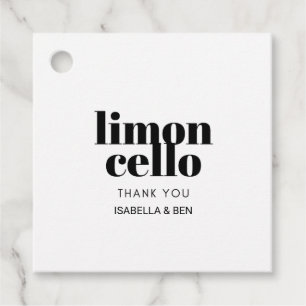 Trendy White Lemon Homemade Limoncello Favor Tags