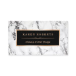 Trendy White Marble Makeup Artist Hair Salon Business Card Trendy White Marble Makeup Artist Hair Salon Business Card