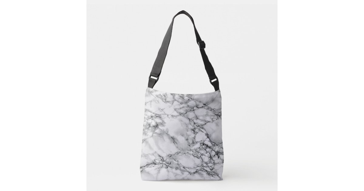 Marble White Crossbody Bag