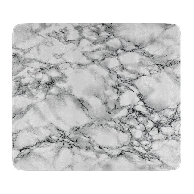 Trendy White Marble Stone Cutting Board (Front)