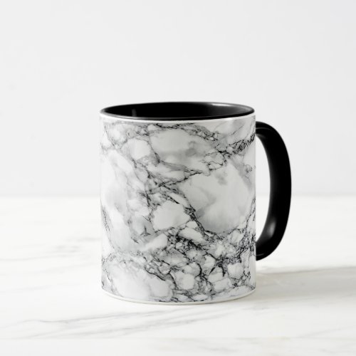Trendy White Marble Stone Mug