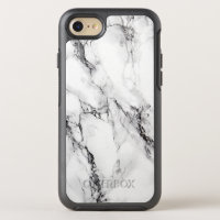 Trendy White Marble Stone OtterBox Symmetry iPhone 7 Case
