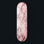 Trendy White Marble Stone - Rose Skateboard<br><div class="desc">Trendy White Marble Stone</div>