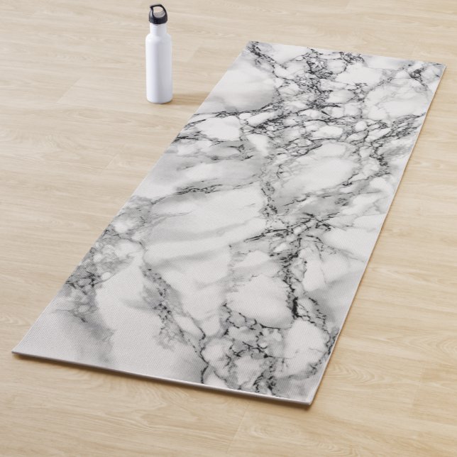 Trendy White Marble Stone - Yoga Mat (In Situ)