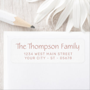 Trendy White Simple Chic Styled Typography Script Label