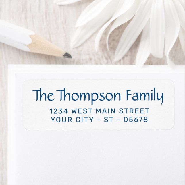 Trendy White Simple Chic Styled Typography Script Label (Insitu)