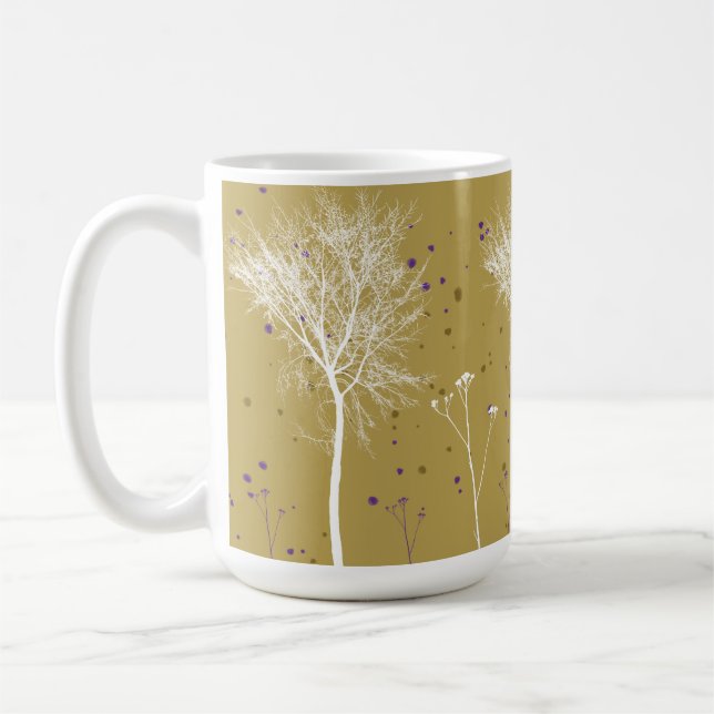 Trendy White Tree's Coffee Mug (Left)