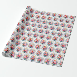 Trendy Wildflowers Beautiful Luxury Collection Wrapping Paper