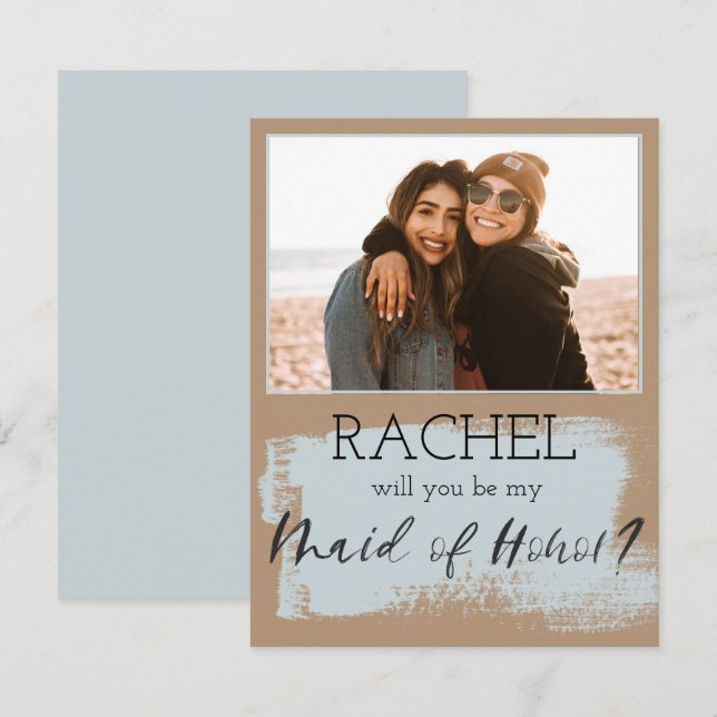 Trendy will you be my Maid of Honor photo (Front/Back)