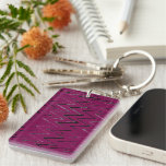 Trendy Wine Zigzag Abstract Design  Keychain