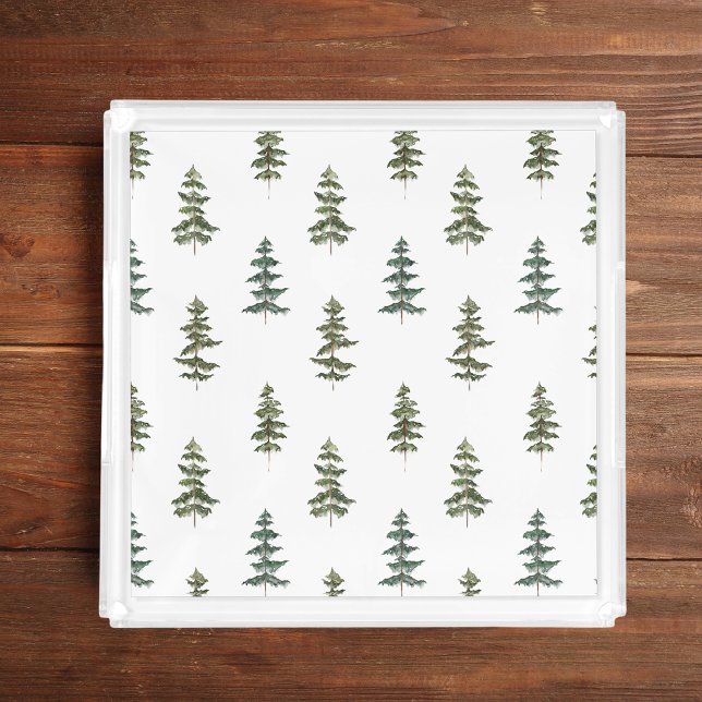 Trendy Winter | Christmas Tree Pattern Acrylic Tray (Creator Uploaded)