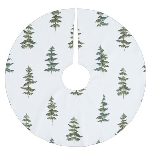 Trendy Winter  Christmas Tree Pattern Brushed Polyester Tree Skirt