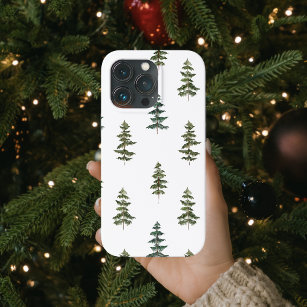 Trendy Winter   Christmas Tree Pattern iPhone 13 Pro Case