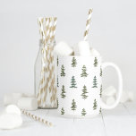 Trendy Winter | Christmas Tree Pattern Coffee Mug<br><div class="desc">Trendy Winter | Christmas Tree Pattern</div>