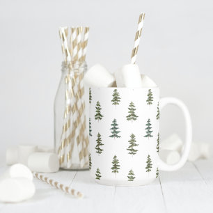 Trendy Winter   Christmas Tree Pattern Coffee Mug