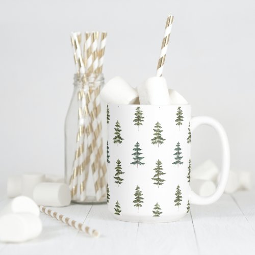 Trendy Winter  Christmas Tree Pattern Coffee Mug